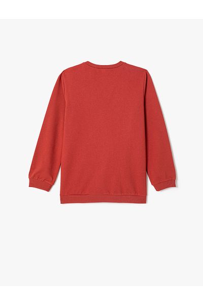 Koton Dinosaur Printed Sweatshirt Long Sleeve Crew Neck Ribbed