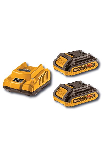 Ingco CAGLI76011 Li-ion Akülü Mini Taşlama 76mm 20V Akü ve Şarj Cihazı Seti 20V 2.0Ah 2 adet