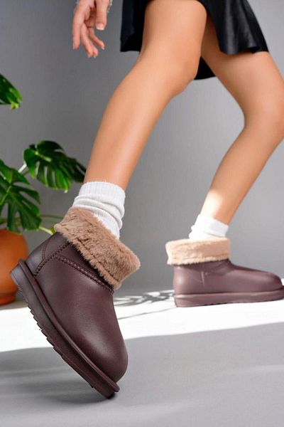 DRY WOOD Γυναικείες αδιάβροχες μπότες χιονιού με γούνα εσωτερικά, γυναικείες μπότες με γούνα εσωτερικά