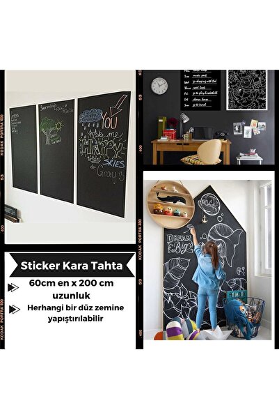 FOBHOME Kara Yazı Tahtası -kendinden Yapışkanlı Yazı Tahtası Sticker Kara Tah...