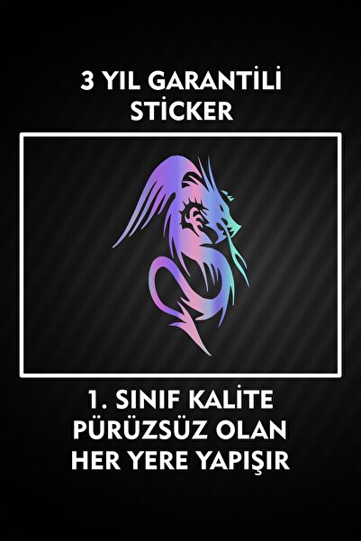 3M Ejderha Sticker / Etiket / Araç Sticker /  Araba Sticker