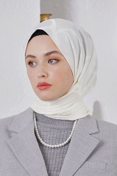 Loryan Scarf Jacquard Shawl - Stone Floss Jacquard Shawl 4312