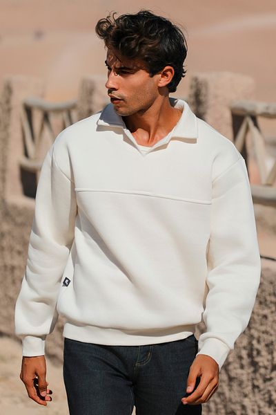 Whish Ιταλικό φούτερ Tierra Perla Loose Fit με πέτο