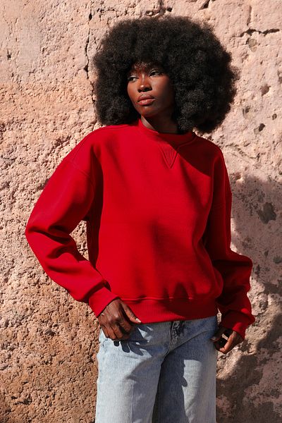Whish Hanorac oversize Bonita Rosso