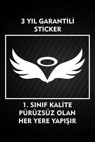 3M Melek Kanadı Sticker 20x10 CM / Etiket / Araç Sticker /  Araba Sticker