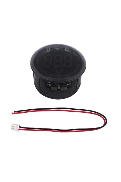 ROBİZ Voltmetre DC 4-100V Led Dijital Ekran Dairesel - Kırmızı