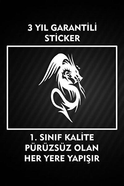 3M Ejderha Sticker / Etiket / Araç Sticker /  Araba Sticker