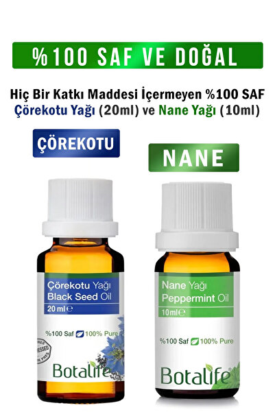 Botalife 100% Pure Black Cumin Oil 20ml and Mint Oil 10ml