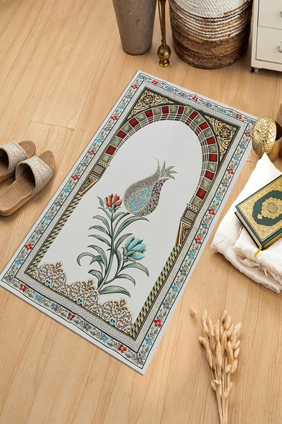 Viyana Home Digital Printed Non-Slip Base Washable Dowry Gift Prayer Mat Prayer Rug