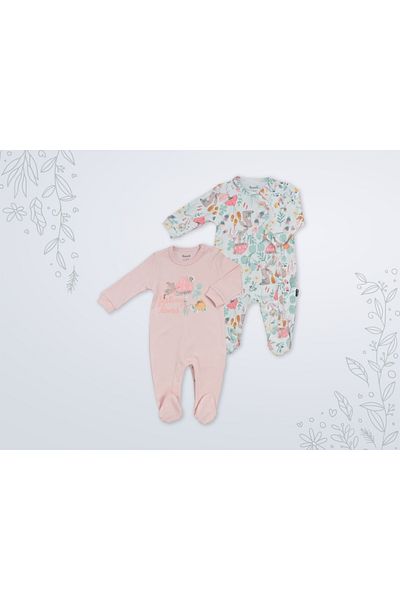 Miniworld Floral Baby Girl Romper Set