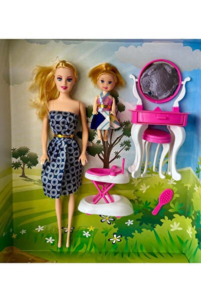 DF ToyShop YÜRÜTEÇLİ MAKYAJ MASALI BEBEK SETİ