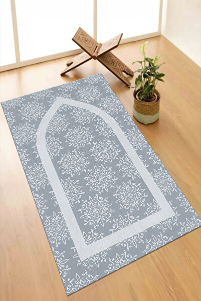 Viyana Home قاعدة سجادة صلاة مطبوعة رقمية غير قابلة للانزلاق وقابلة للغسل