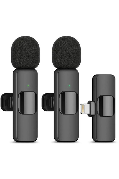 ERCTECH Typce Kablosuz Yaka Mikrafonu 2 Li Yüksek Ses Kalitesi