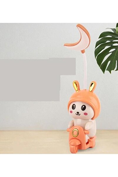 online store Sevimli Tavşan Figürlü Kalem Traşlı Led Işıklı Şarjlı Çocuk Gece Lambası Hediye Masa Lambası