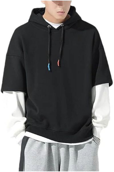 Köstebek Korean Style Double Color Oversize Hooded Sweatshirt