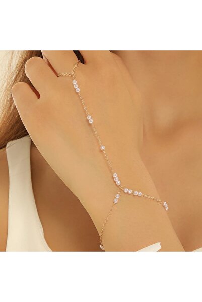 MODAELMAS1 سوار شاهمران نسائي مزين باللؤلؤ لتكملة أناقتك