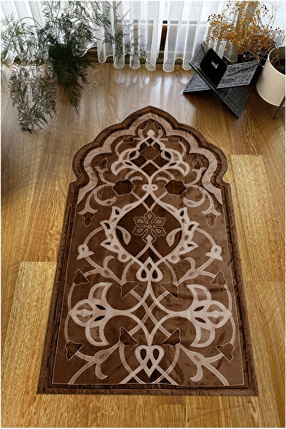 Viyana Home قاعدة سجادة صلاة مطبوعة رقمية غير قابلة للانزلاق وقابلة للغسل