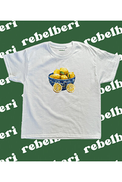 rebelberi تي شيرت للأطفال من Mediterranean Y2K Grunge Fairycore - وعاء ليمون،...