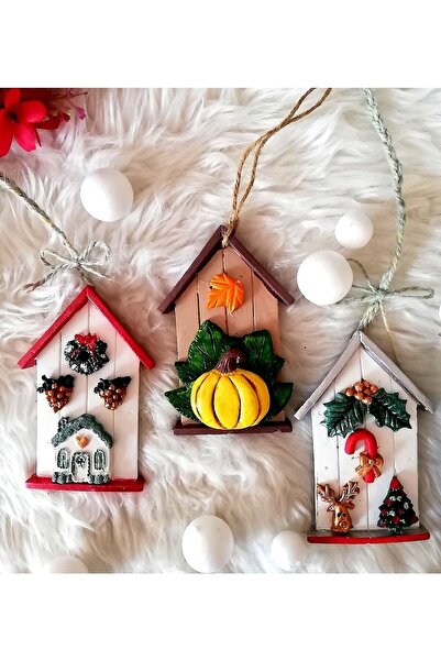 Gardenia Art Hobi Yılbaşı Konseptli Tasarım Süs Obje 3 Lü Set