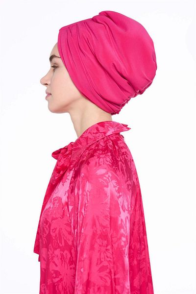 miha Hicran Önal Fuchsia Handled Design Bonnet