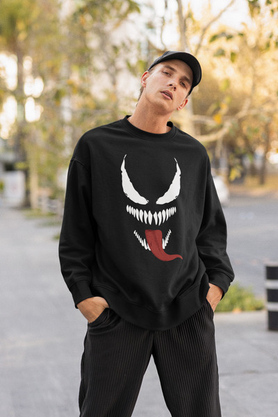 SEVBANO Dizajnirana unisex majica sa Venom printom, prevelika filmska majica
