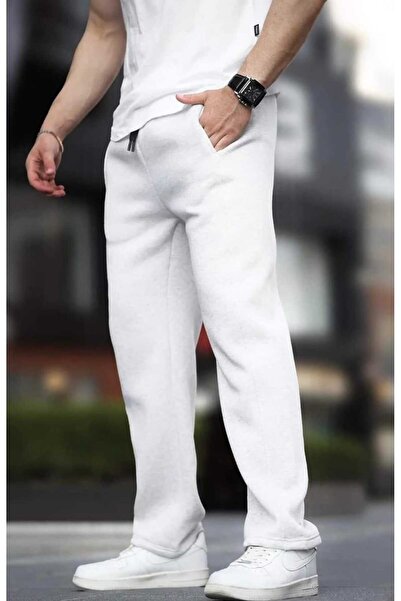 TNR SPORT Ecru مستقيم الساق فضفاضة ملابس مريحة Sweatpants