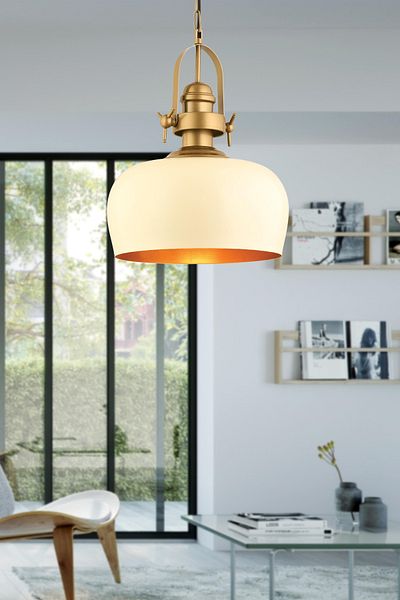 AG LightDesign Stylish Lamp Metal - Cream Pendant Lamp Chandelier Bedroom, Living Room, Kitchen, Hallway