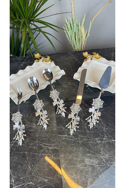 MAY HOME Silver Bron Service Set 5 Pieces