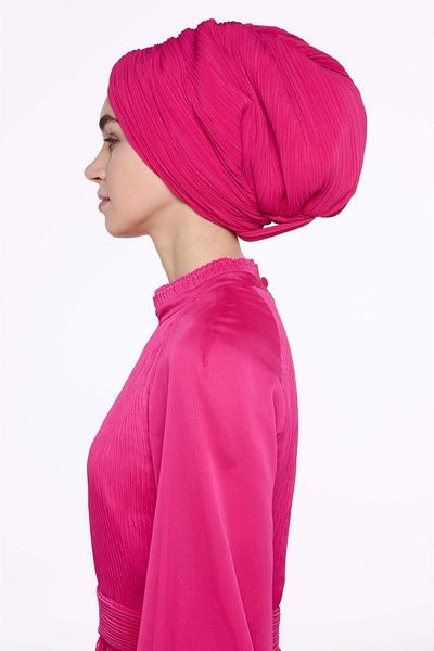 miha Hicran Önal Fuchsia Cross Tie Bonnet