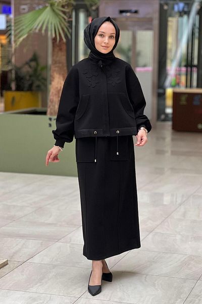Ghisa طقم تنورة جيب الكنغر