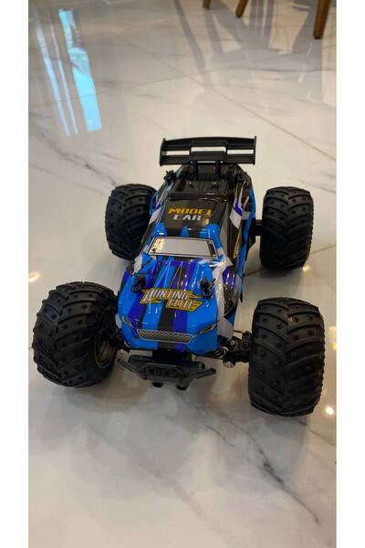 Magicway Uzaktan Kumandalı Sarjlı Işıklı Off Road Süsyansiyonlu Mavi Yarış Arabası