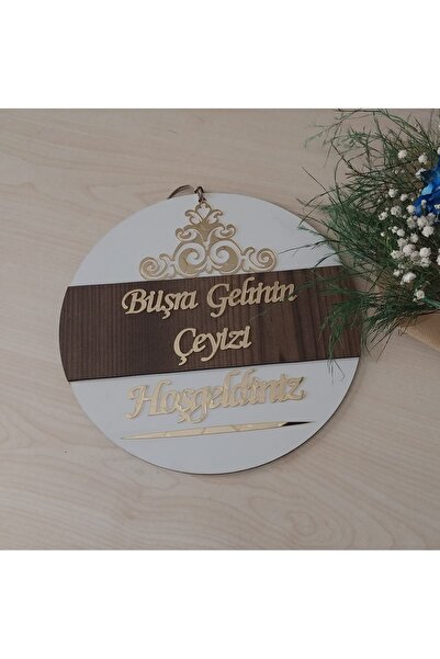 HeiN Desenli Kişiye Özel Aynalı Pleksi Hediyelik Kapı Süsü