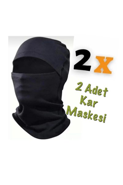 DUDAKTAN KALBE 2 Adet Kar Maskesi Rüzgar Geçirmez Full Likralı Termal Kumaş (HER BEDENE UYGUNDUR)