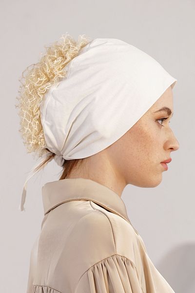 Loryan Bun Bonnet - 100% Cotton Ruffle Stitched Bonnet 4294