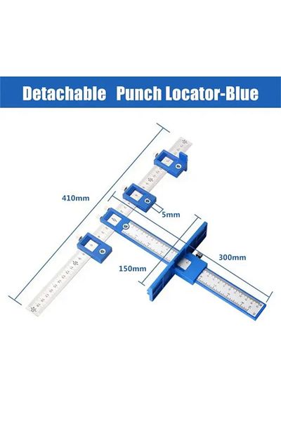 BGA Carpenter Jig Hole Punch Guide Ruler Cabinet Doors Drawer Holes Template Guide Ruler