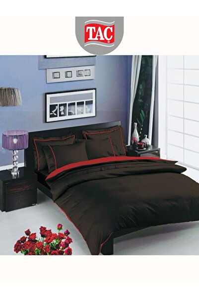 Taç Prestige Black Deluxe Satin Double Duvet Cover Set