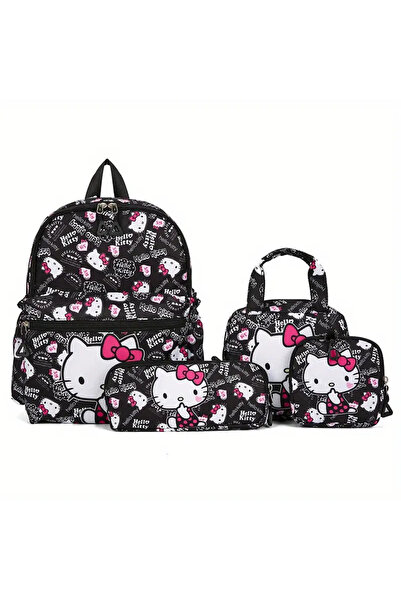 bundle island 4 lü Çocuk sırt çantası seti Hello Kitty figürlü ilköğretim içi...