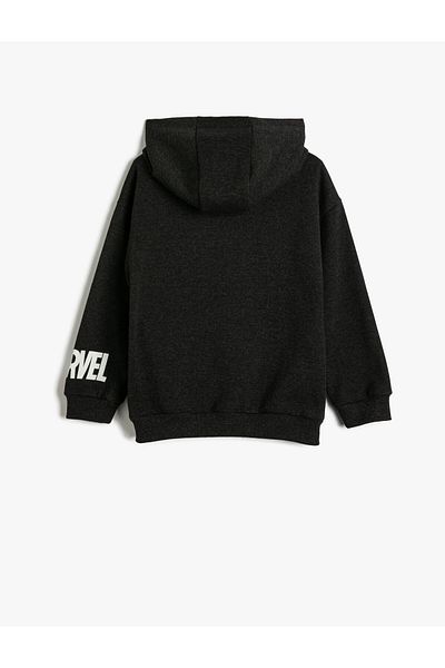 Koton Marvel Hooded Sweatshirt Licensed Long Sleeve Ribbon