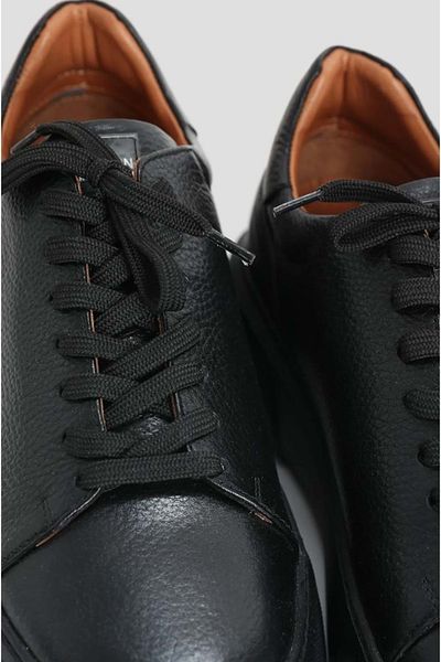 Lufian 111230187 Tommy Casual - Μαύρο Δερμάτινο Ανδρικό Αθλητικό