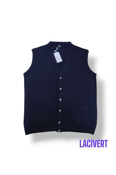 Özay Daddy Wool Vest with Pocket, Straight,Normal and Large Size Licra Original Top Quality Product