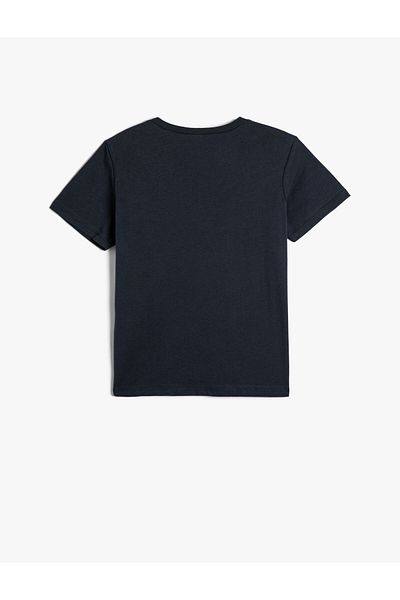 Koton Βαμβακερό κοντομάνικο μπλουζάκι - Crew Neck, Slogan Printed