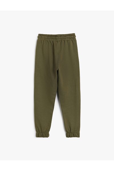 Koton Jogger-Jogginghose, Tasche, Taillenband, erhöhte Baumwolle