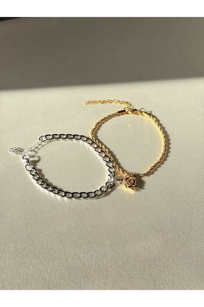 Harlofia Jewelry سوار الزوجين الوردي والسيف