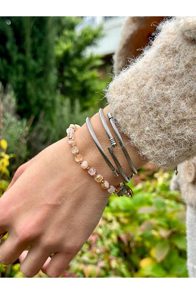 Gökçeada Certified 6 mm Natural Stone Bracelet with Citrine Stone String