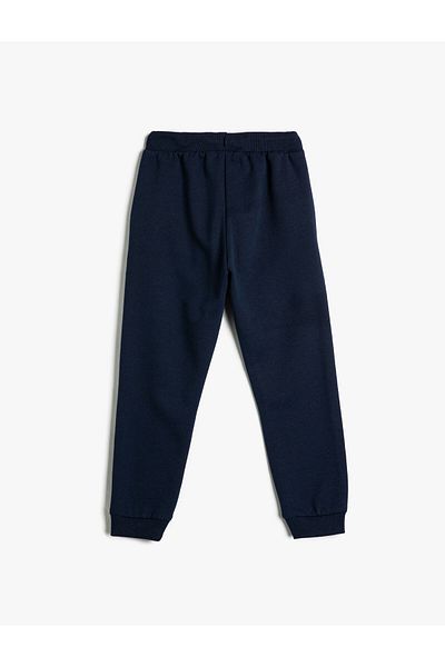 Koton Jogger Sweatpants with Pocket Tie Waist Print Detailed Ribbon
