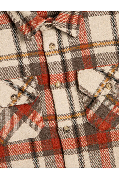 Koton Πουκάμισο ξυλοκόπος με μακρυμάνικο κουμπιά και λεπτομέρεια τσέπης