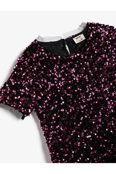 Koton Kız Çocuk Mor Elbise