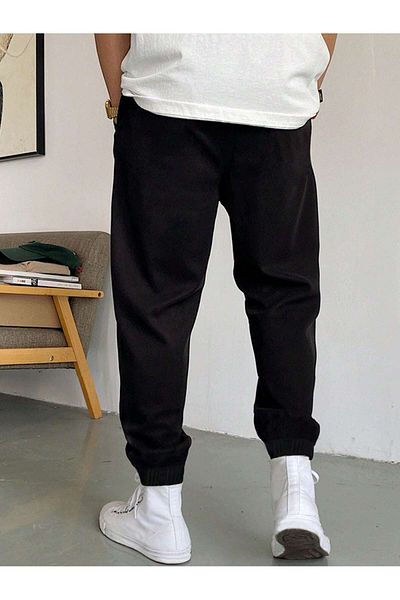 LUMİZA Ανδρικό μαύρο παντελόνι Jogger Slim Fit