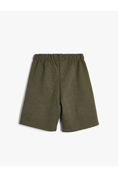 Koton Basic Shorts with Tie Waist and Print Detail