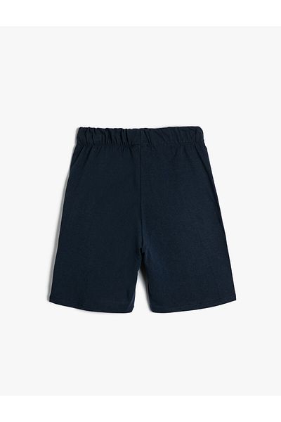 Koton Baumwollshorts mit Bindegürtel und Printdetail